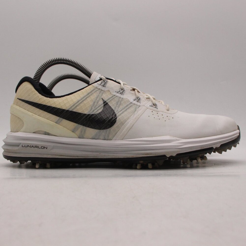 NIKE Lunar Control 3 Golf Shoes Mens SizE 9 White Black 704665-101